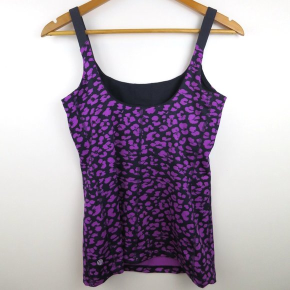 Lululemon Barre None Tank Purple Cheetah Print 6 - Picture 6 of 11